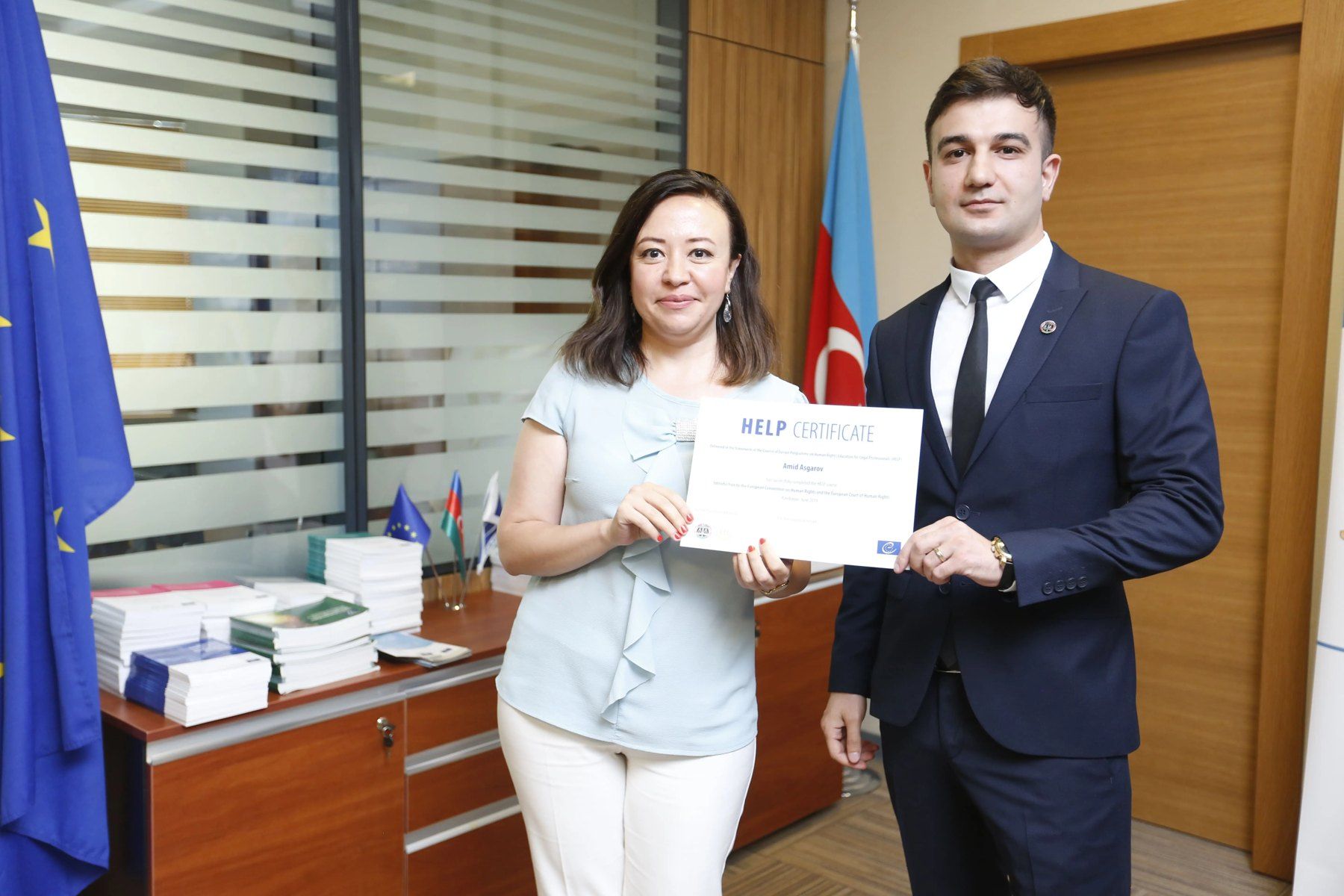 Amid Əsgərov Avropa Şurasının HELP sertifikatını alır